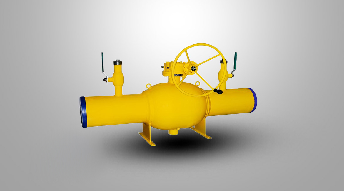 帶袖管雙放散式球形焊接球閥